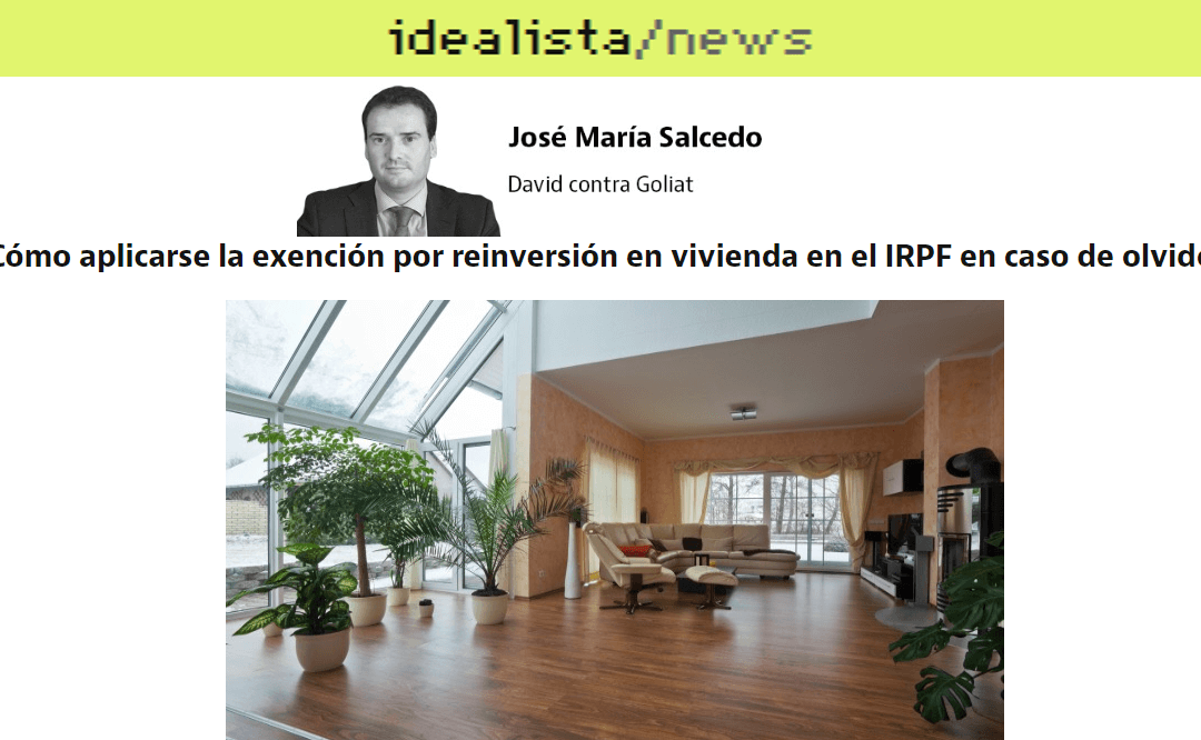 Cómo aplicarse la exención por reinversión en vivienda en el IRPF en caso de olvido