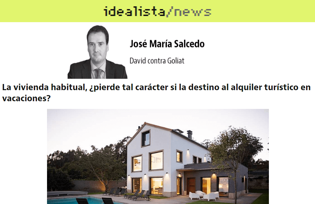 La vivienda habitual, ¿deja de serlo si la destino al alquiler turístico en períodos vacacionales?